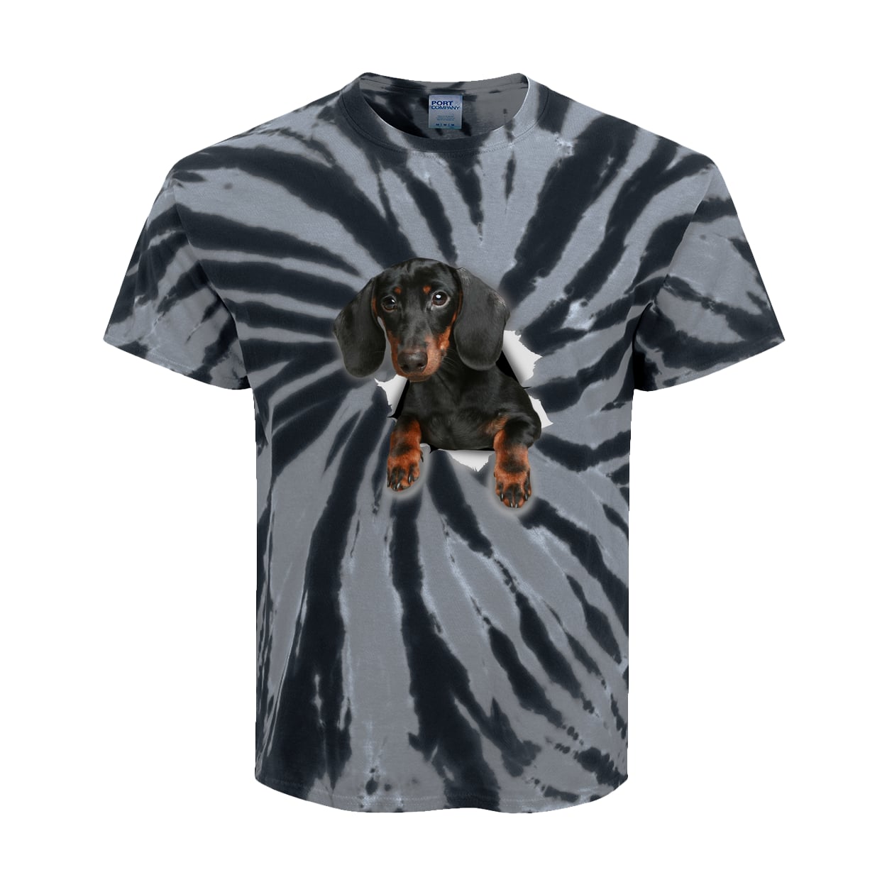 PC147Y Port & Company Kids Tie-Dye Tee - Black