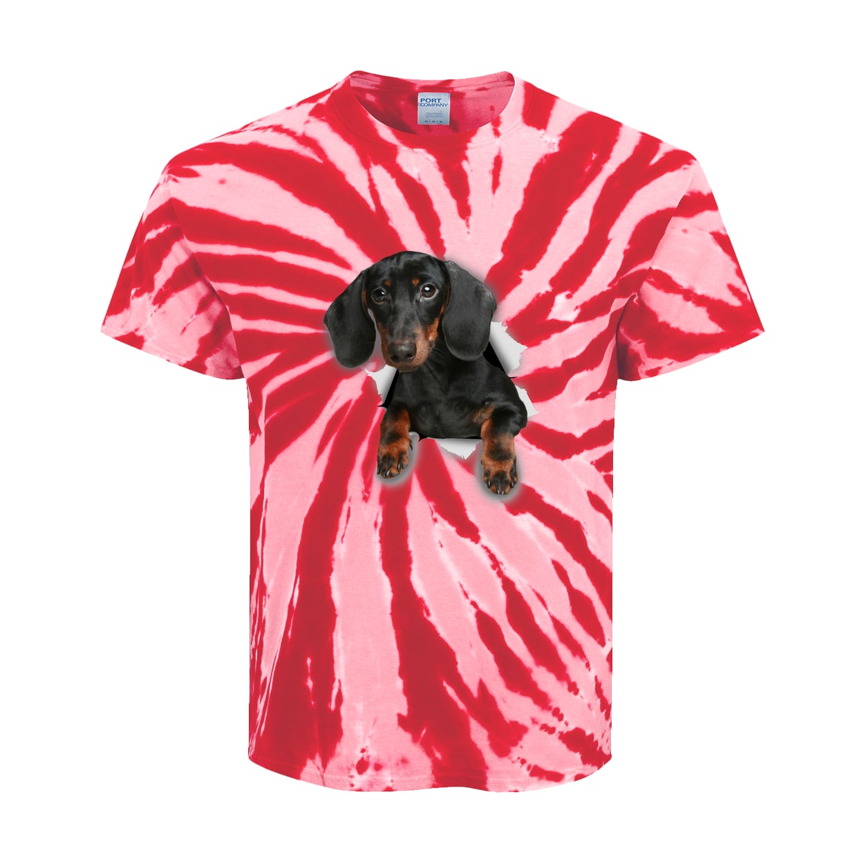 PC147Y Port & Company Kids Tie-Dye Tee - Red