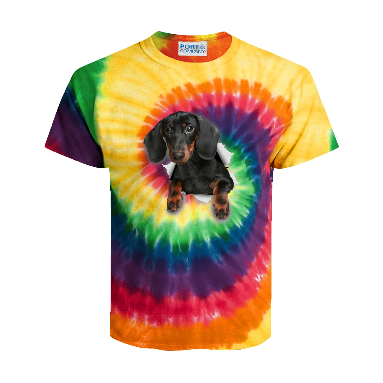 PC147Y Port & Company Kids Tie-Dye Tee - Rainbow