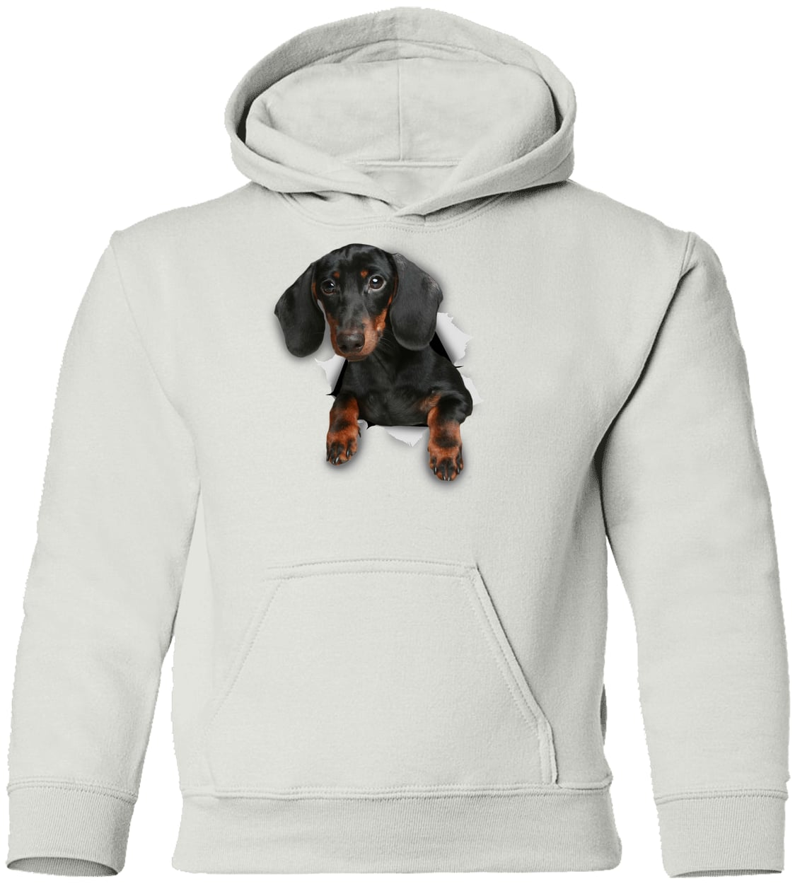 G185B Gildan Youth Pullover Hoodie - White
