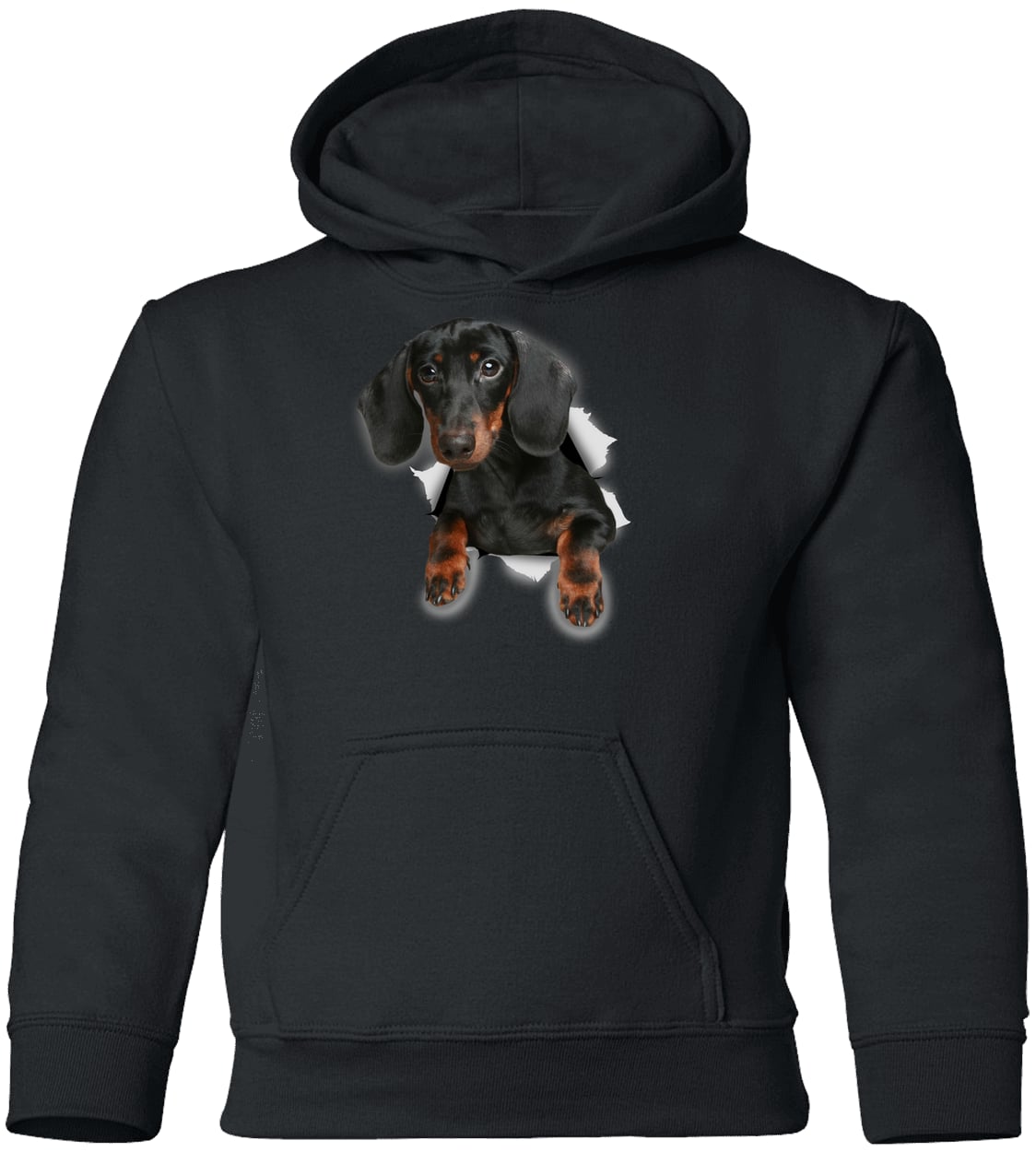G185B Gildan Youth Pullover Hoodie - Black