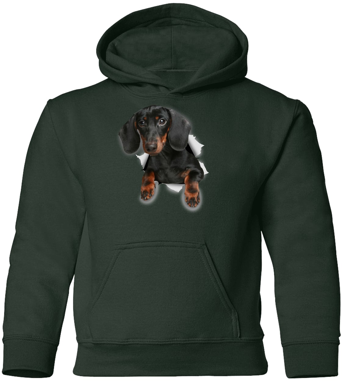 G185B Gildan Youth Pullover Hoodie - Forest Green