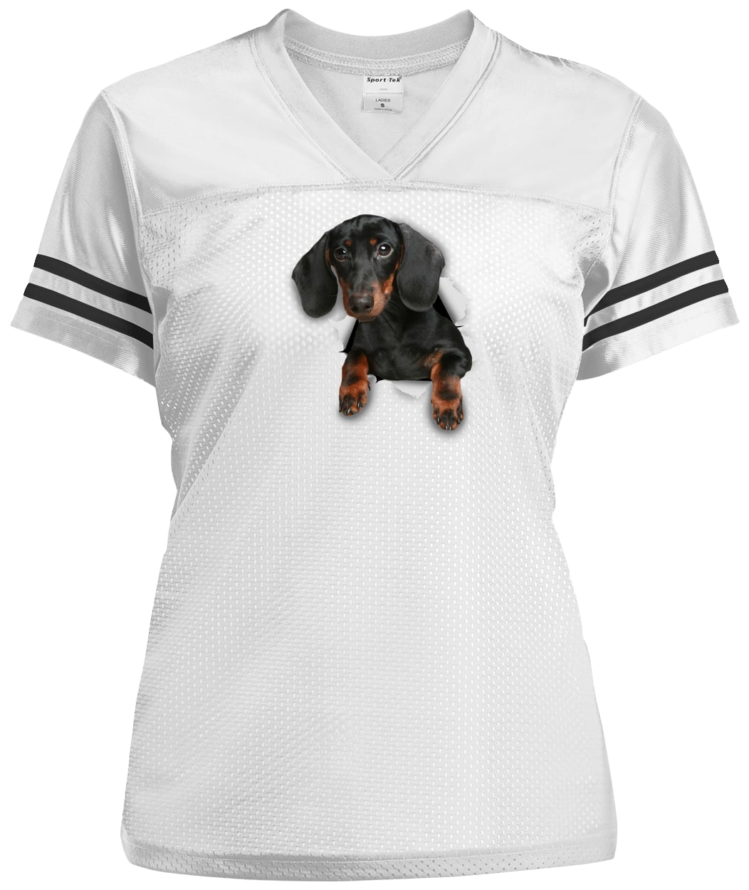 LST307 Sport-Tek Ladies' Replica Jersey - White/Black