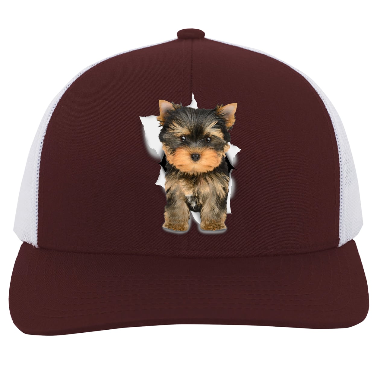 104C Trucker Snap Back - Maroon/White