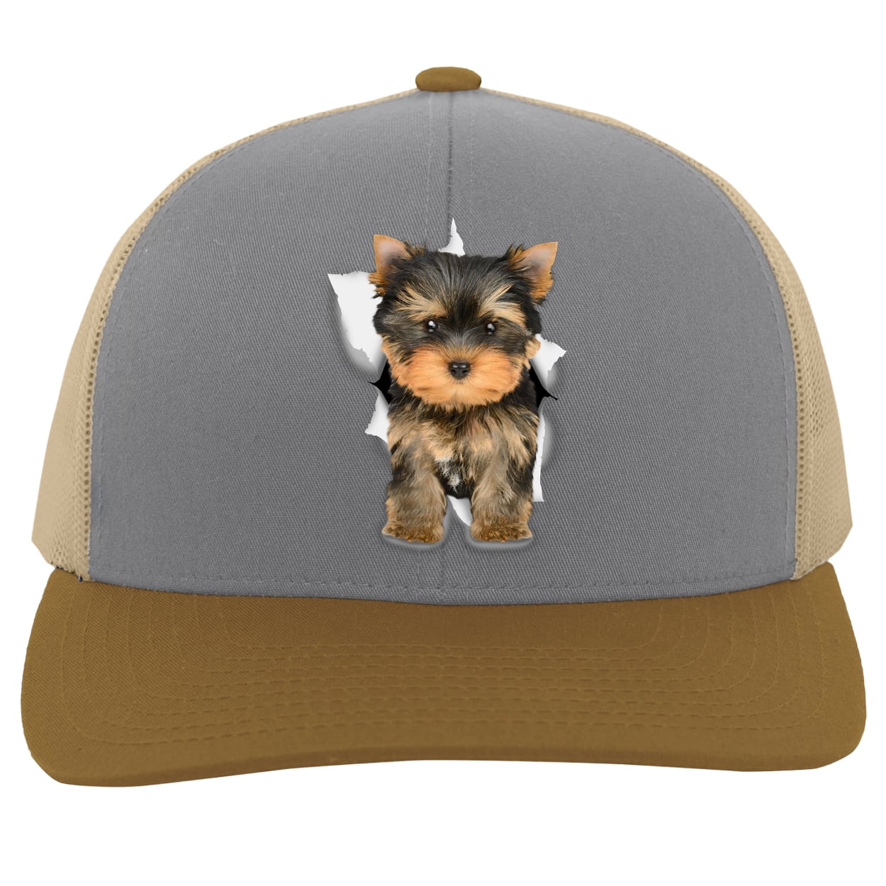 104C Trucker Snap Back - Heather/Beige/Amber