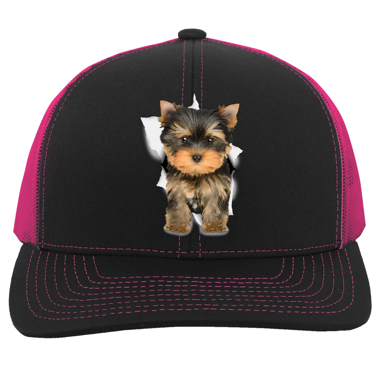104C Trucker Snap Back - Black/Pink