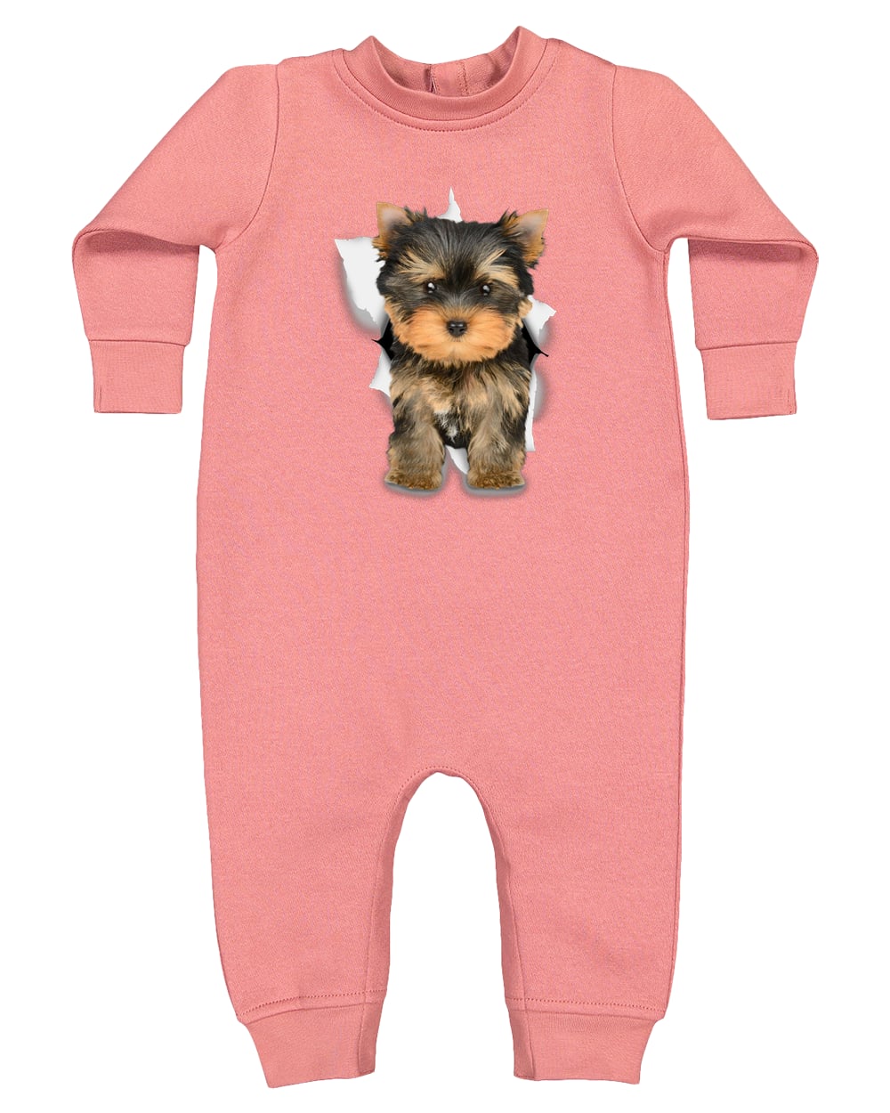 4447 Rabbit Skins Infant Fleece One-Piece Bodysuit - Mauvelous