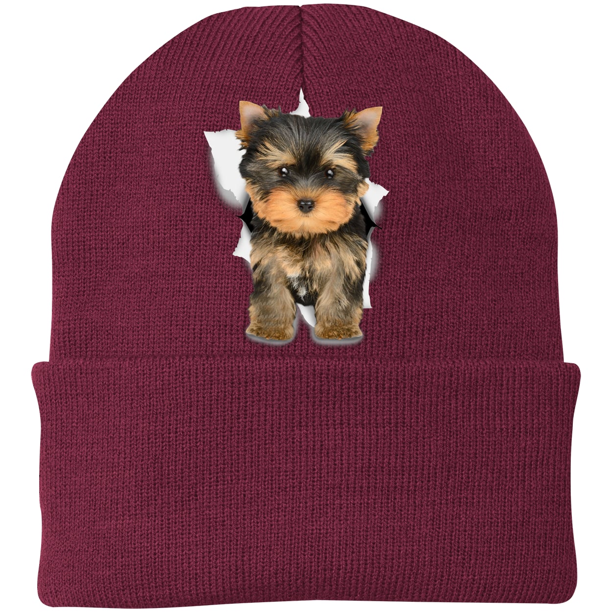 CP90 Port & Company Knit Beanie - Maroon