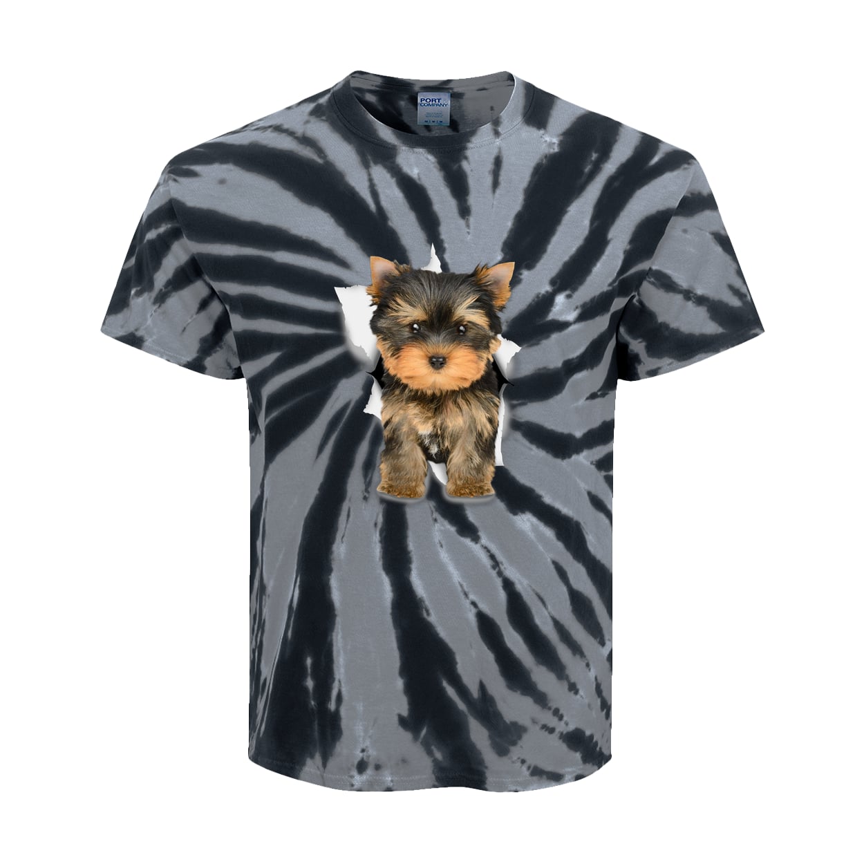 PC147Y Port & Company Kids Tie-Dye Tee - Black