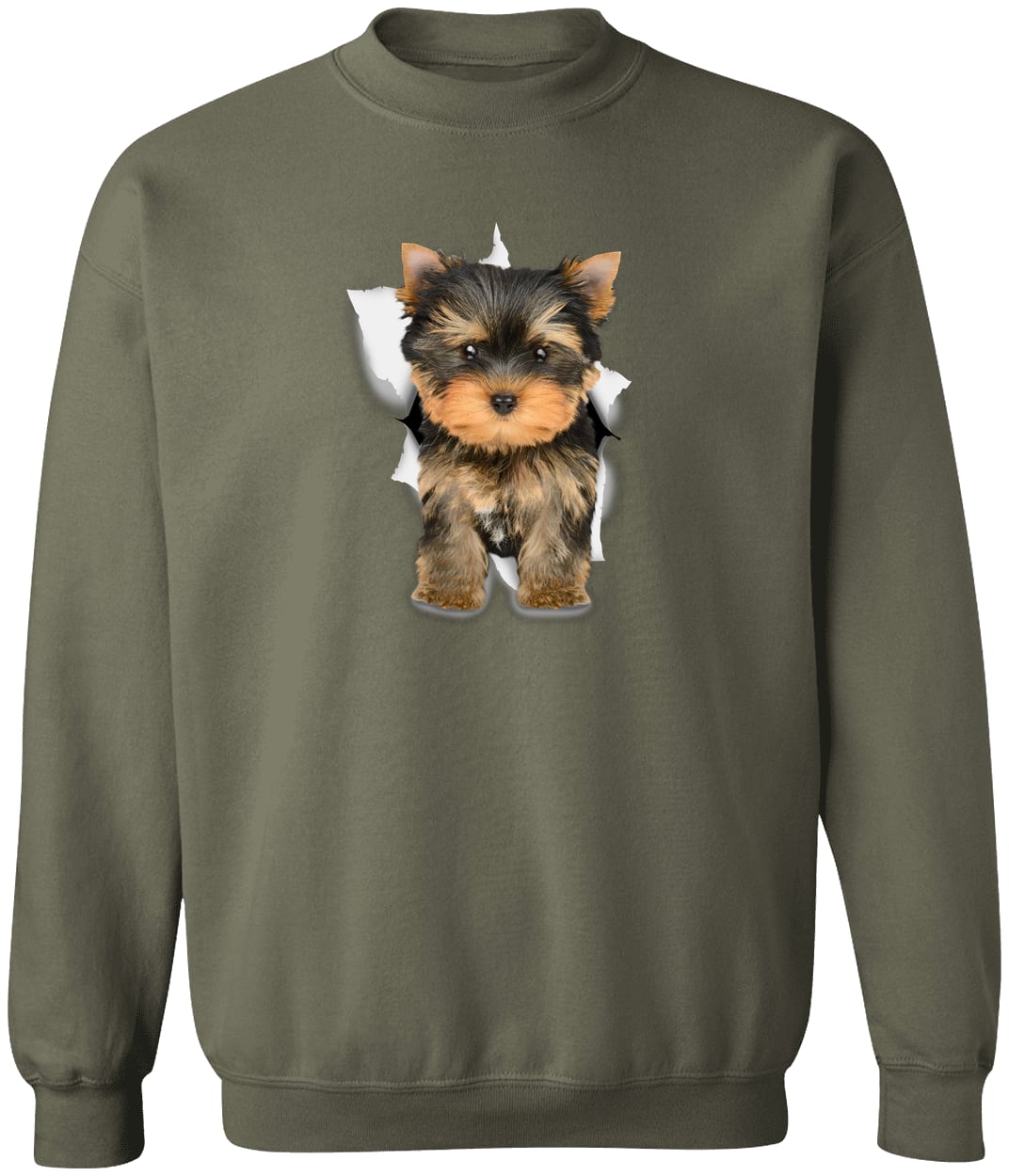 G180 Gildan Crewneck Pullover Sweatshirt - Military Green