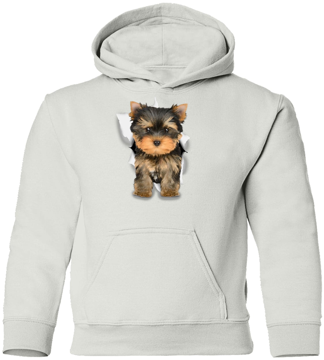 G185B Gildan Youth Pullover Hoodie - White
