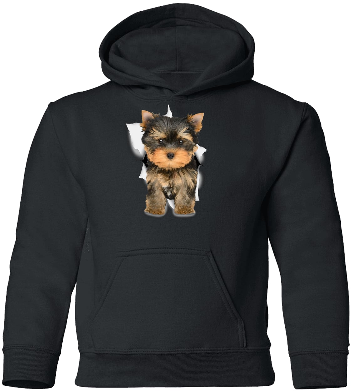G185B Gildan Youth Pullover Hoodie - Black