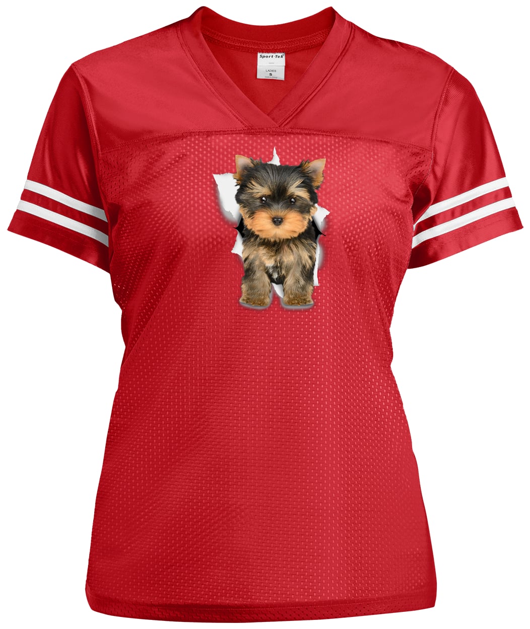 LST307 Sport-Tek Ladies' Replica Jersey - True Red/White