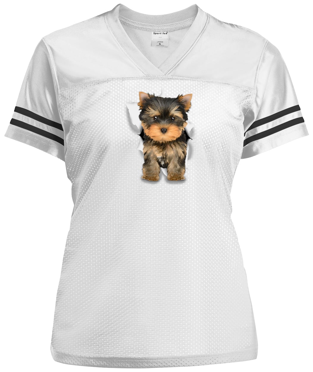 LST307 Sport-Tek Ladies' Replica Jersey - White/Black