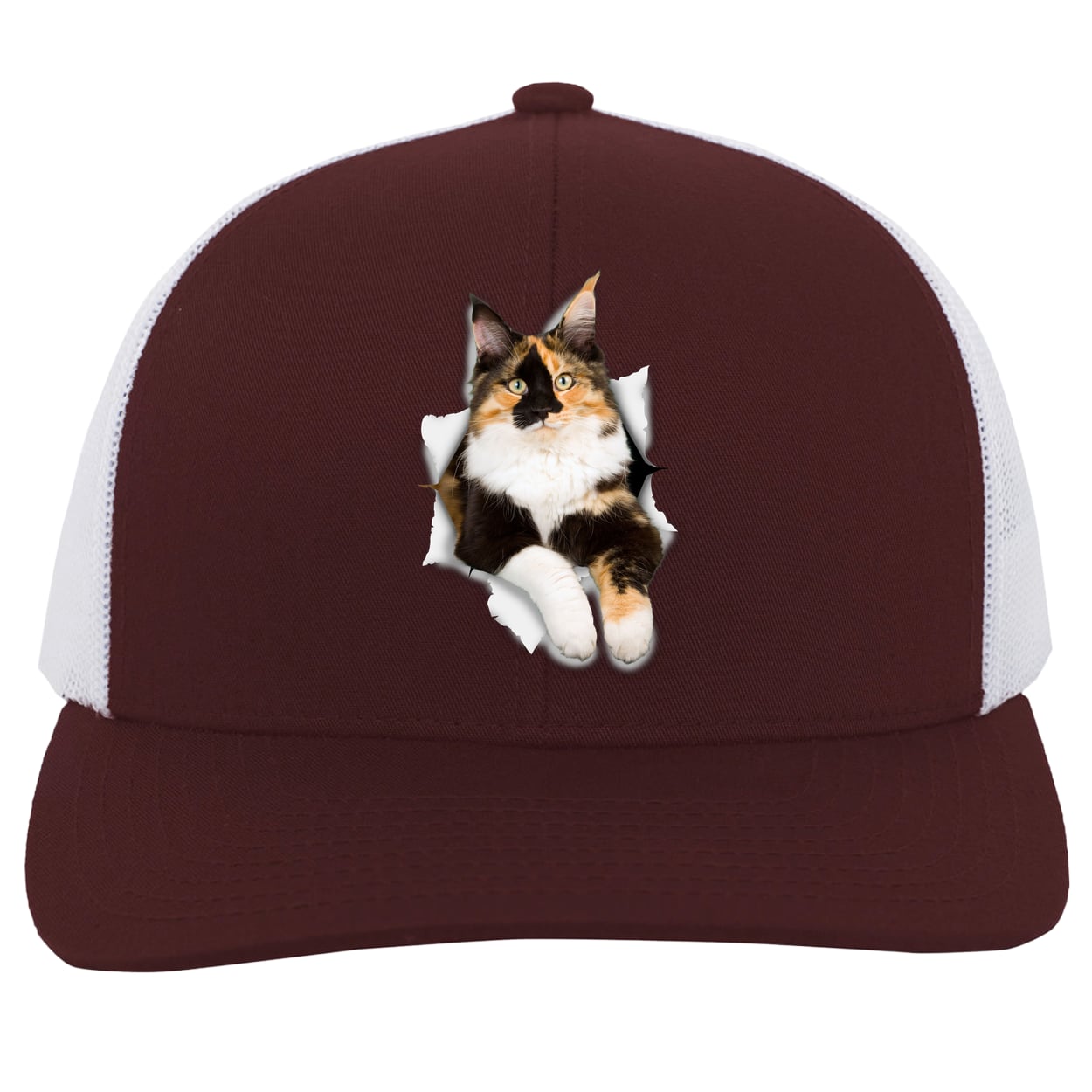 104C Trucker Snap Back - Maroon/White