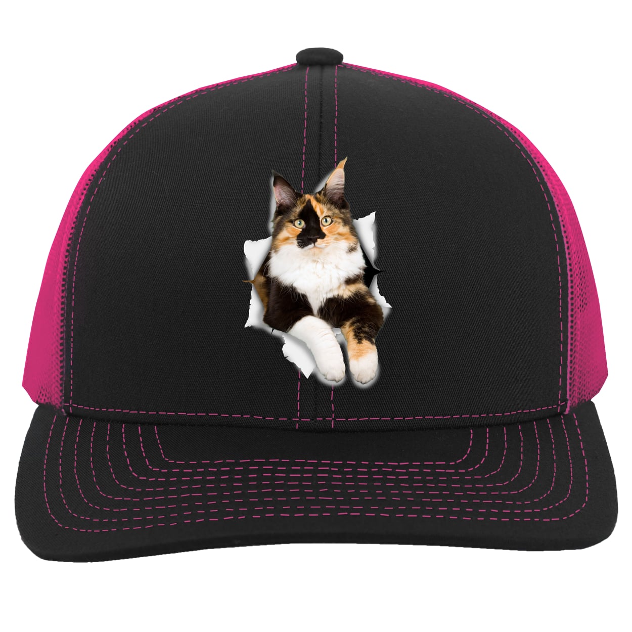 104C Trucker Snap Back - Black/Pink