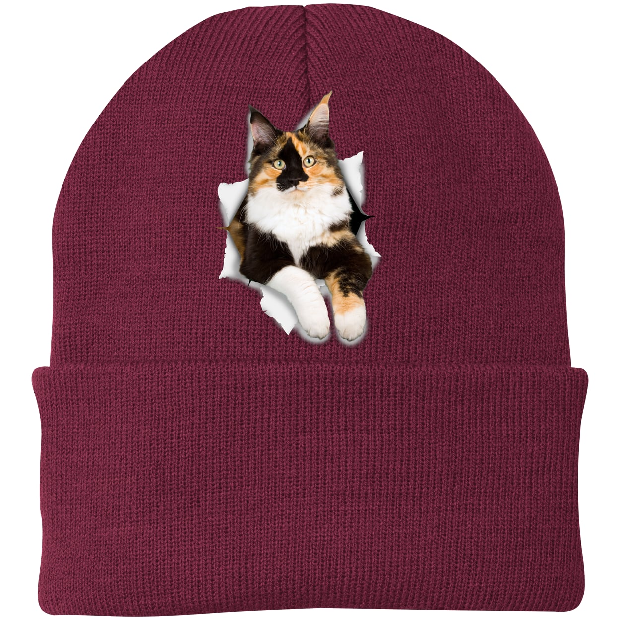 CP90 Port & Company Knit Beanie - Maroon