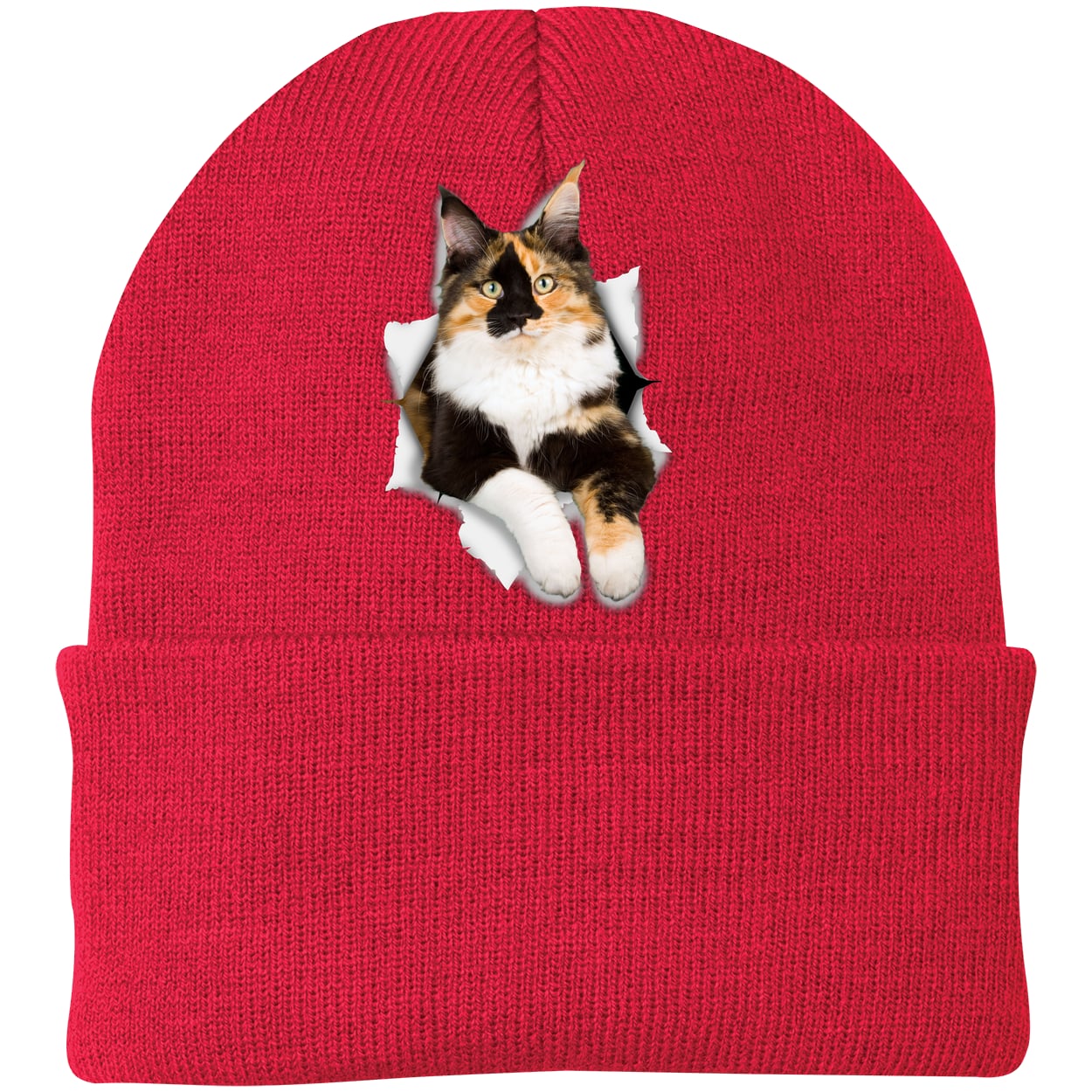 CP90 Port & Company Knit Beanie - Athletic Red