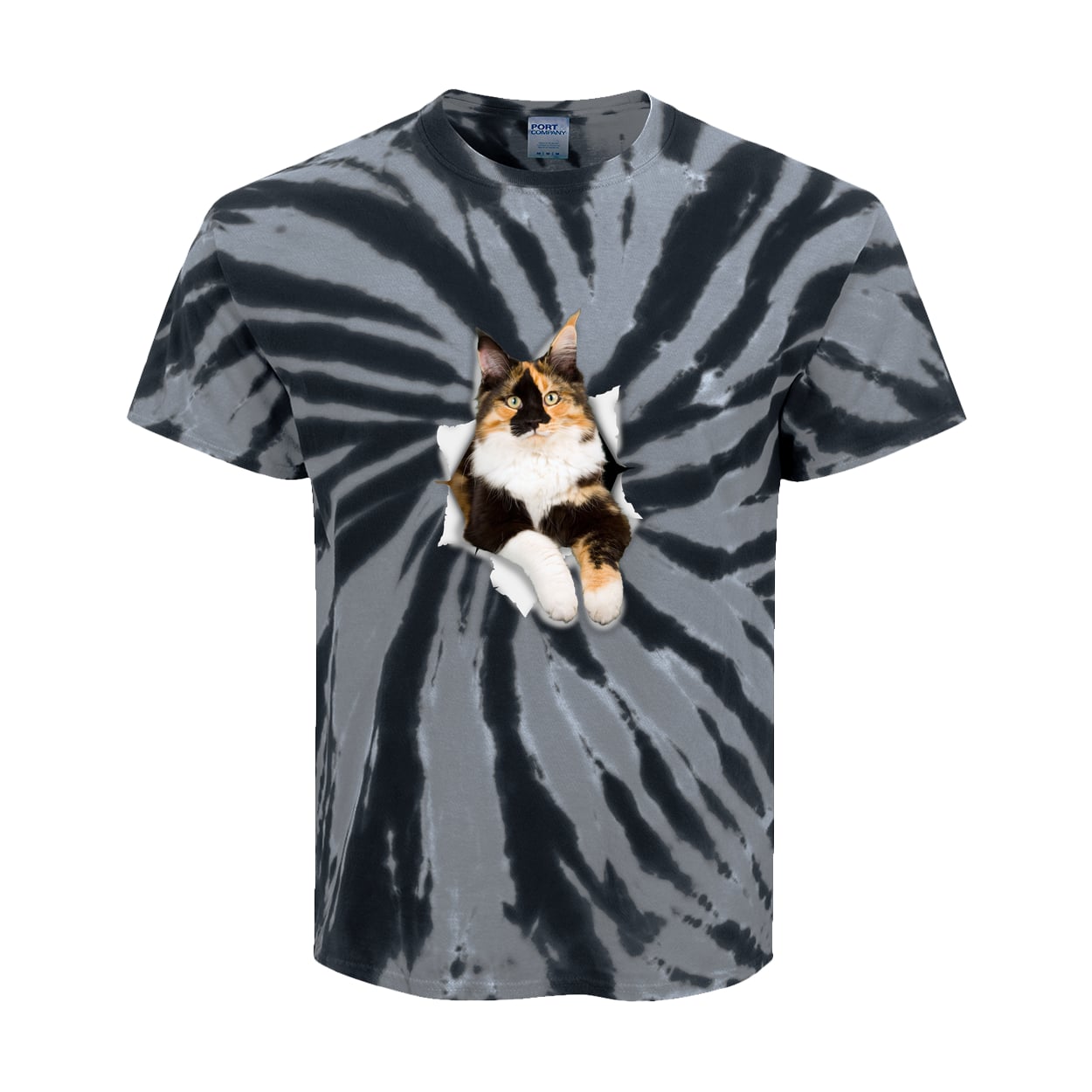 PC147Y Port & Company Kids Tie-Dye Tee - Black