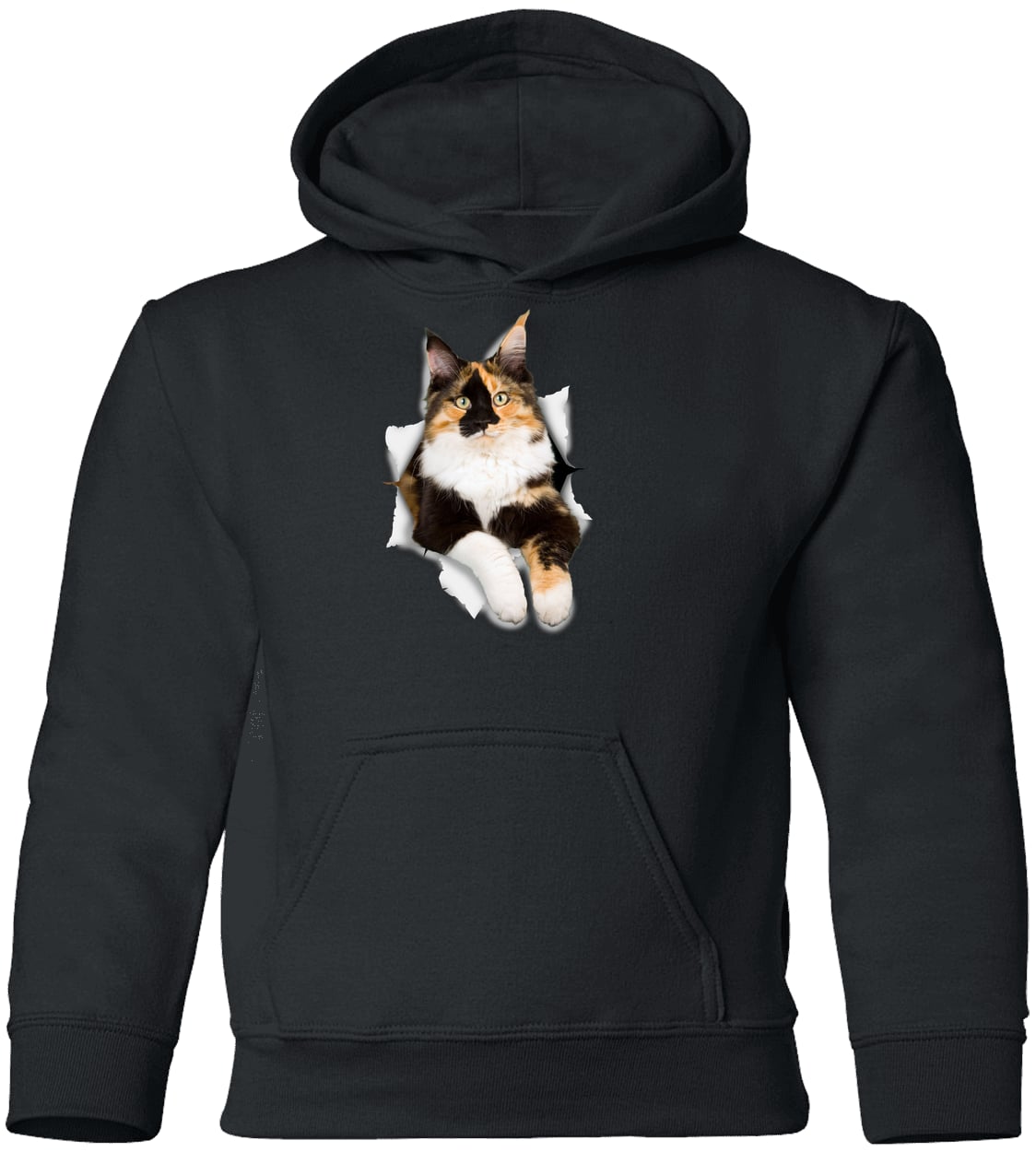 G185B Gildan Youth Pullover Hoodie - Black