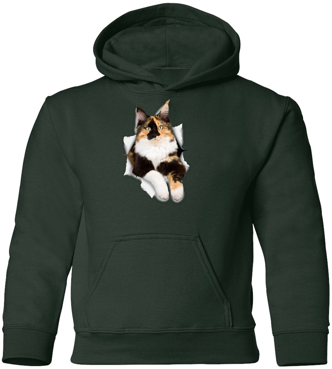 G185B Gildan Youth Pullover Hoodie - Forest Green
