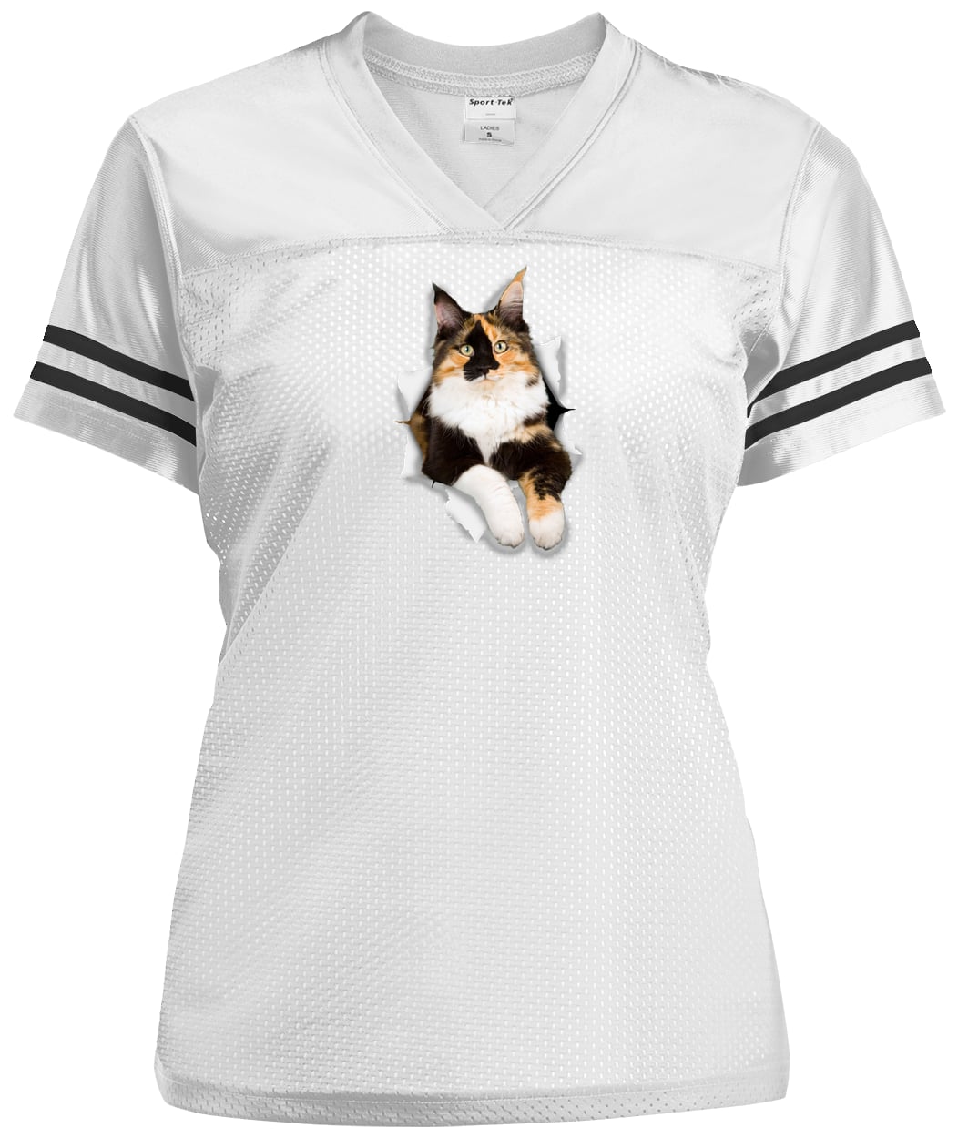 LST307 Sport-Tek Ladies' Replica Jersey - White/Black