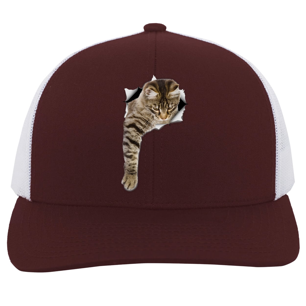 104C Trucker Snap Back - Maroon/White