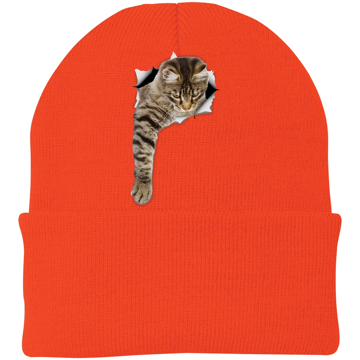 CP90 Port & Company Knit Beanie - Athletic Orange