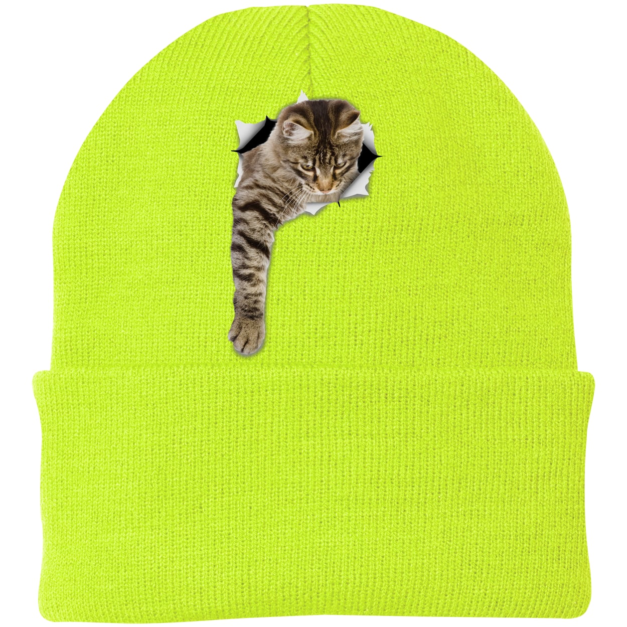 CP90 Port & Company Knit Beanie - Neon Yellow