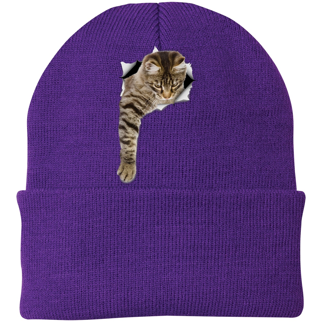 CP90 Port & Company Knit Beanie - Athletic Purple