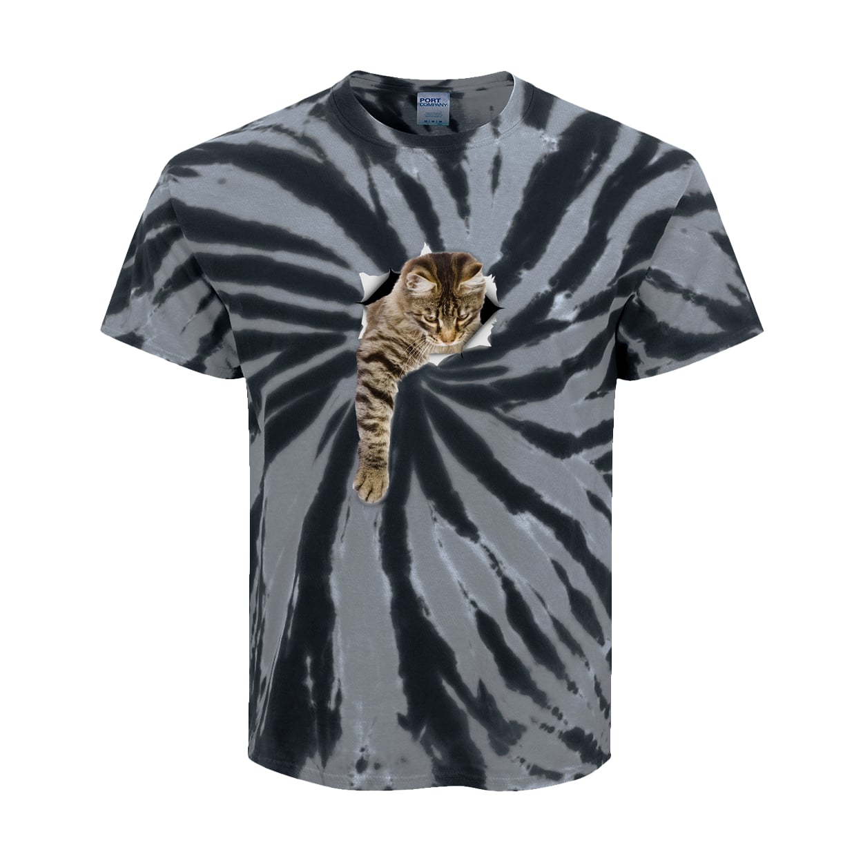 PC147Y Port & Company Kids Tie-Dye Tee - Black