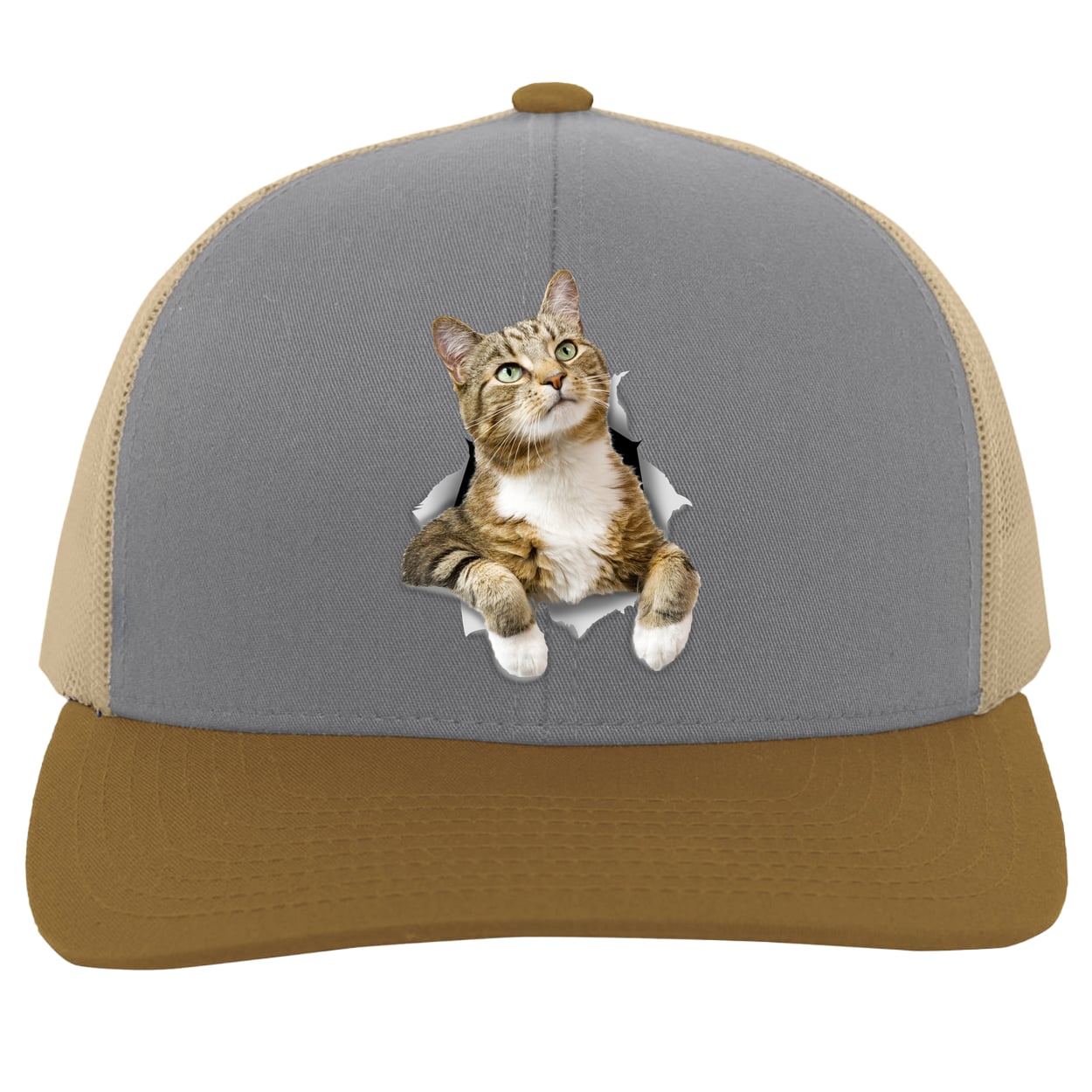 104C Trucker Snap Back - Heather/Beige/Amber
