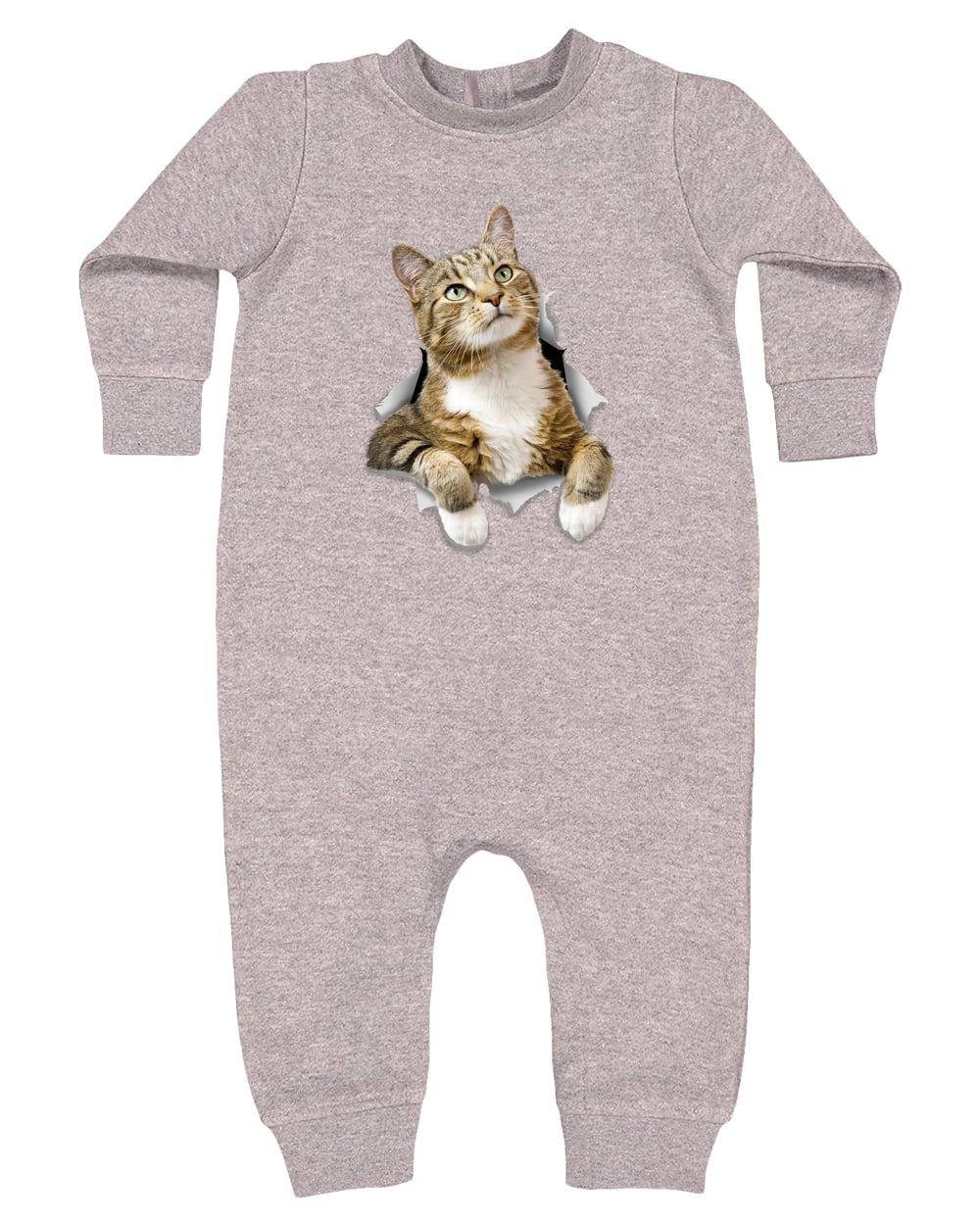 4447 Rabbit Skins Infant Fleece One-Piece Bodysuit - Heather Grey