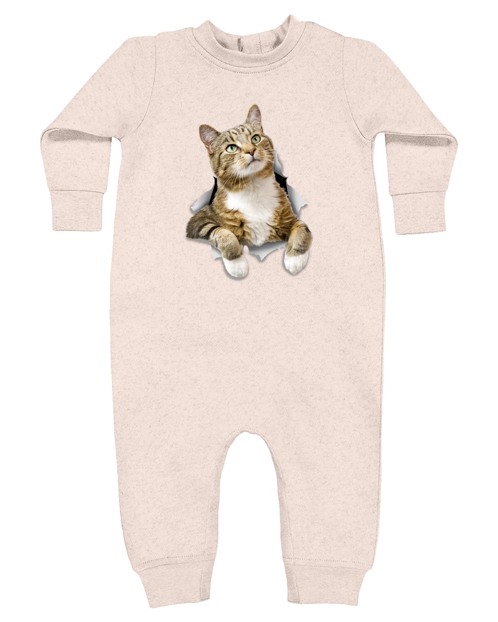 4447 Rabbit Skins Infant Fleece One-Piece Bodysuit - Natural Heather