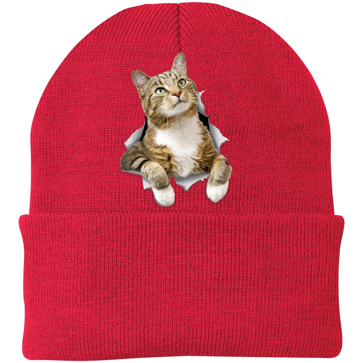 CP90 Port & Company Knit Beanie - Athletic Red