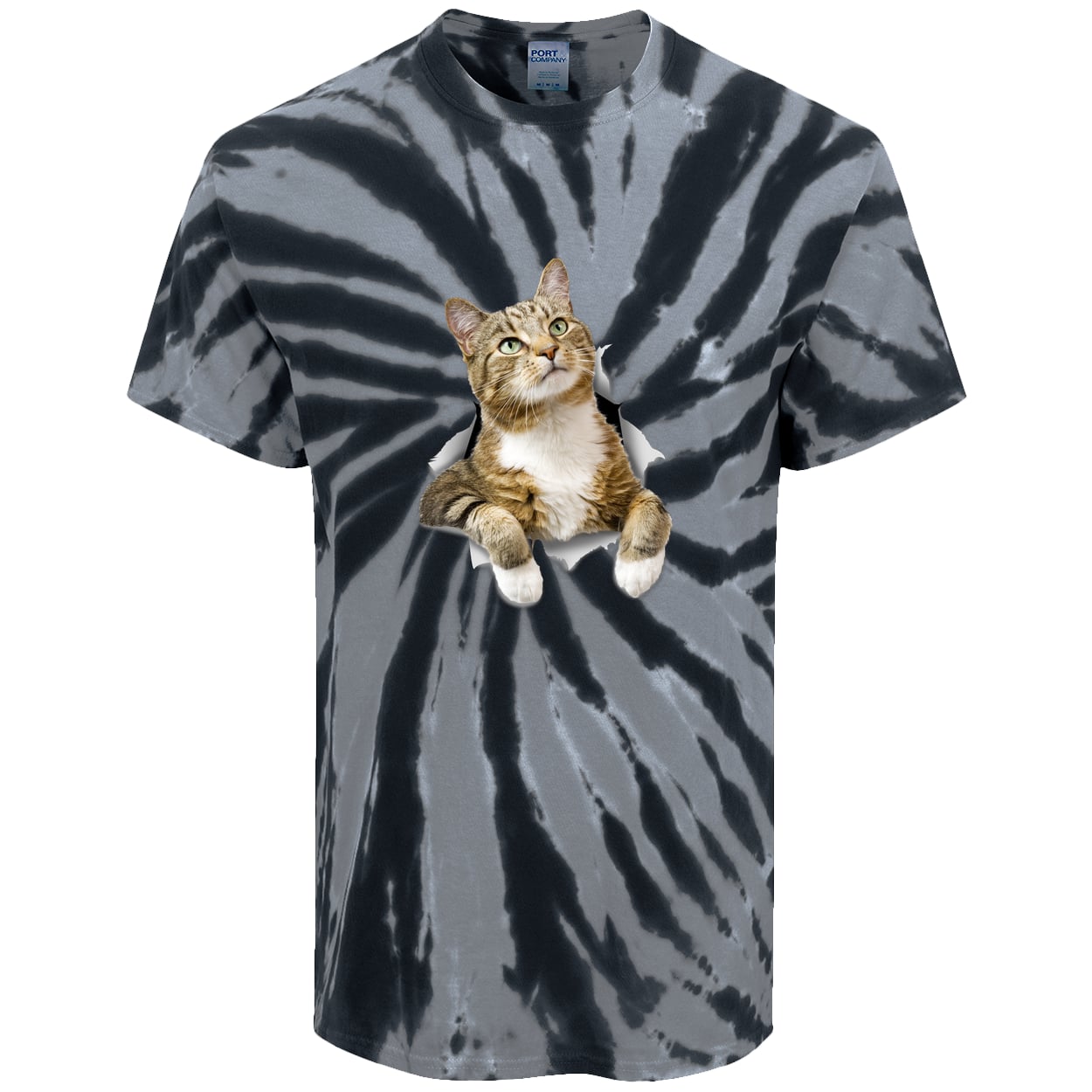 PC147 Port & Company Tie-Dye Tee - Black