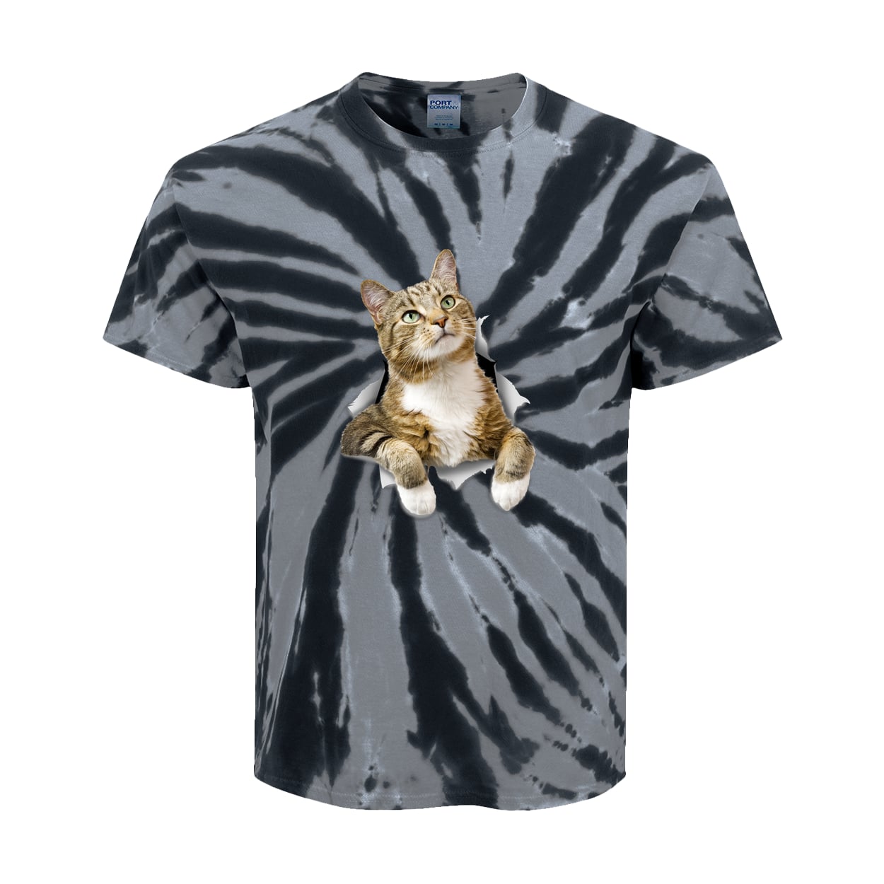 PC147Y Port & Company Kids Tie-Dye Tee - Black