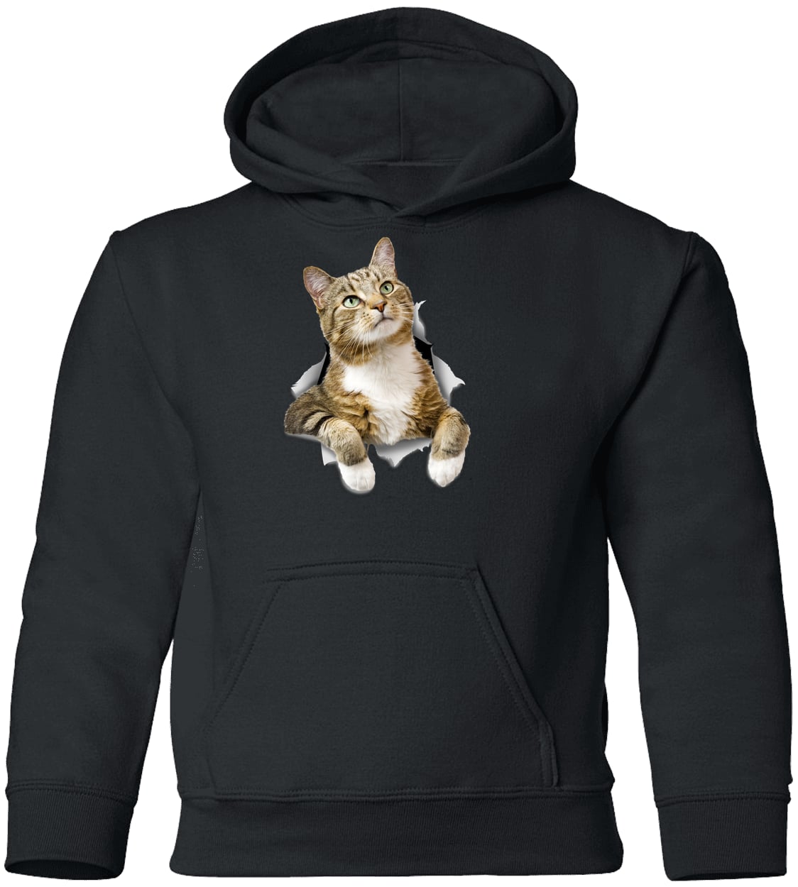 G185B Gildan Youth Pullover Hoodie - Black