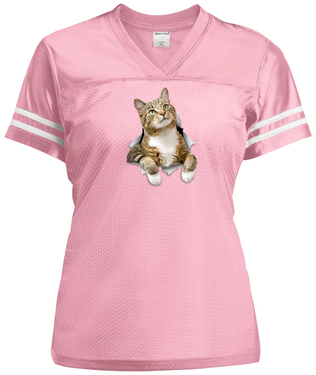 LST307 Sport-Tek Ladies' Replica Jersey - Light Pink/White