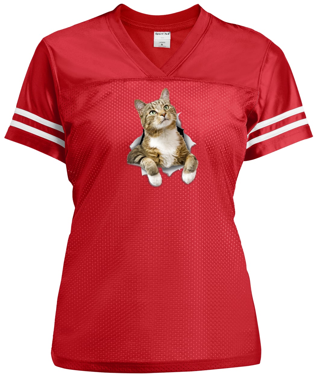 LST307 Sport-Tek Ladies' Replica Jersey - True Red/White
