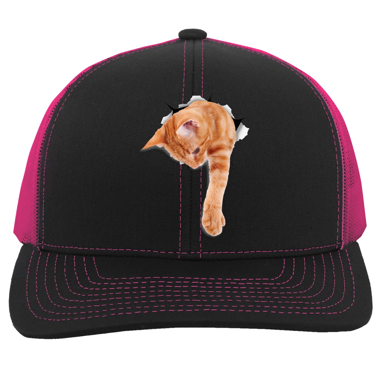 104C Trucker Snap Back - Black/Pink
