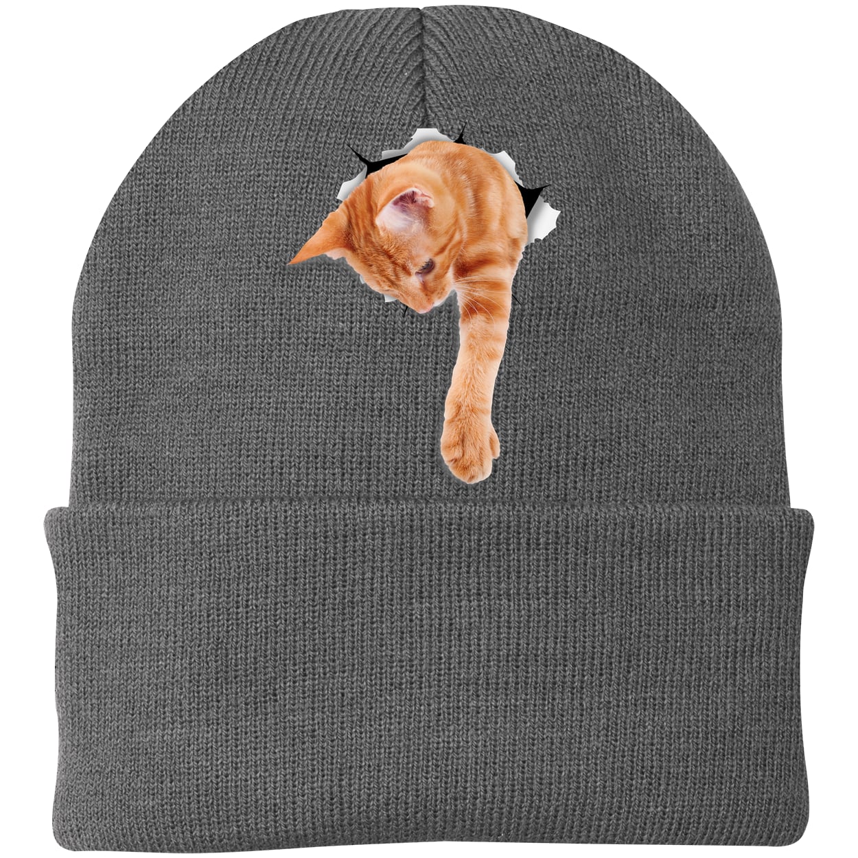 CP90 Port & Company Knit Beanie - Athletic Oxford