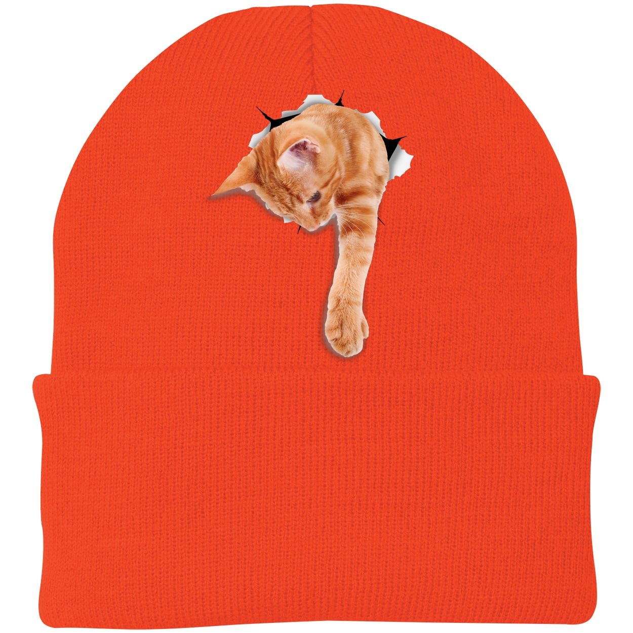 CP90 Port & Company Knit Beanie - Athletic Orange