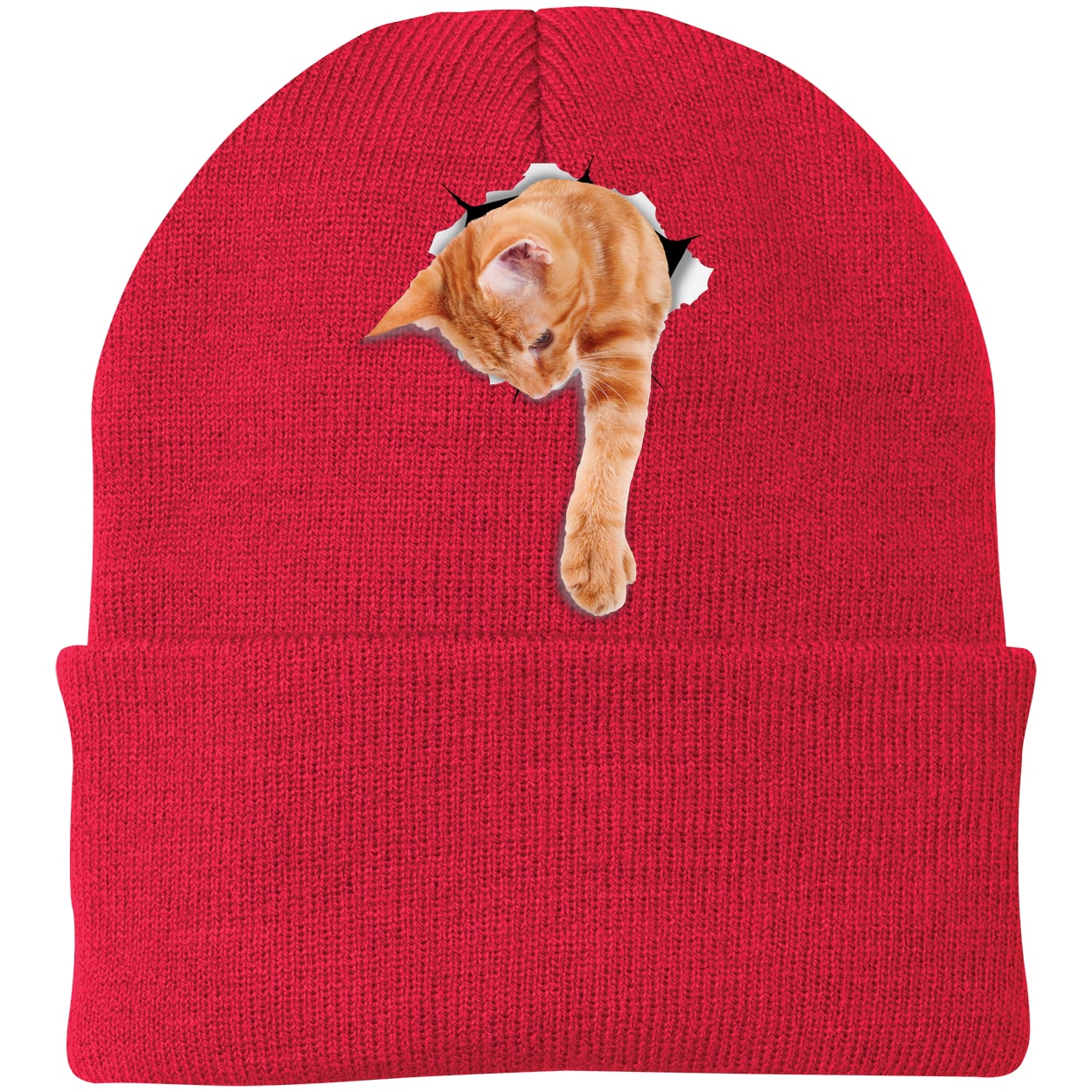 CP90 Port & Company Knit Beanie - Athletic Red