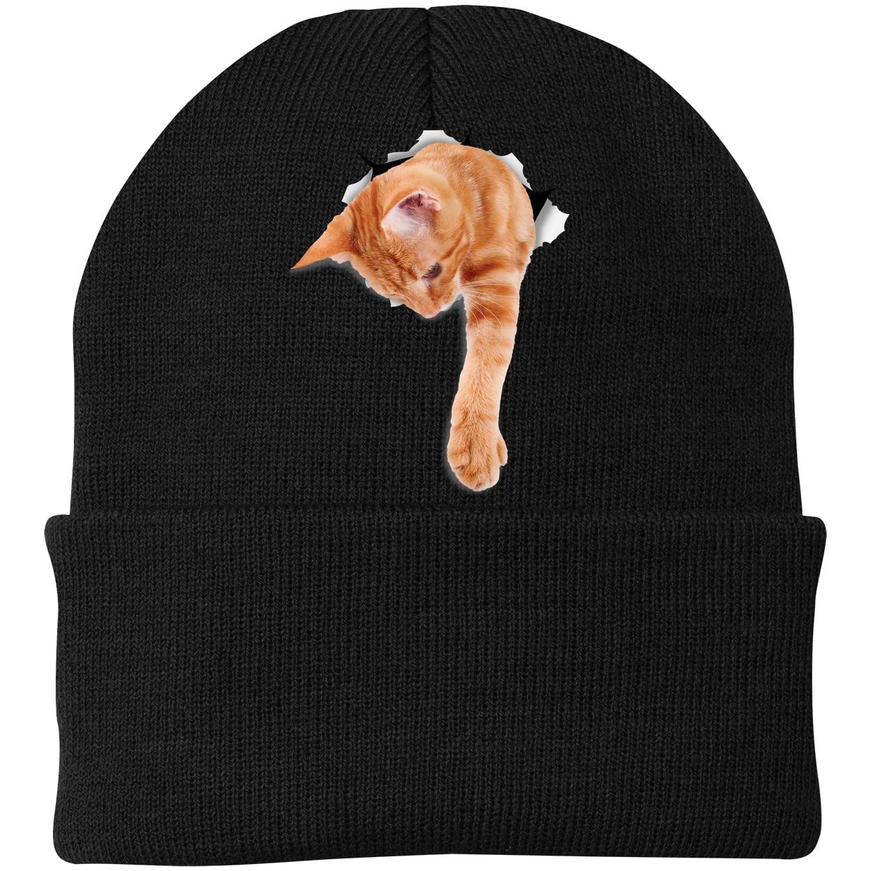 CP90 Port & Company Knit Beanie - Black