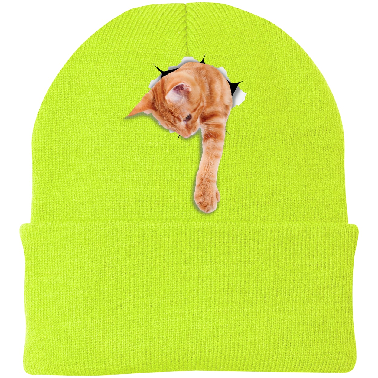 CP90 Port & Company Knit Beanie - Neon Yellow