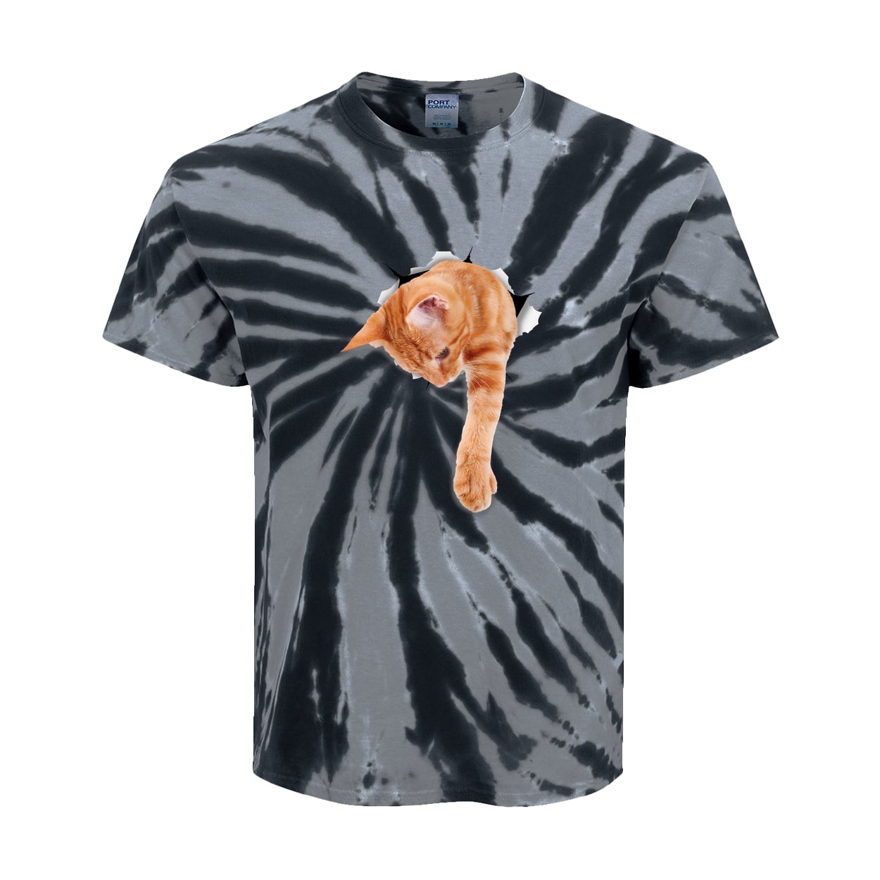 PC147Y Port & Company Kids Tie-Dye Tee - Black