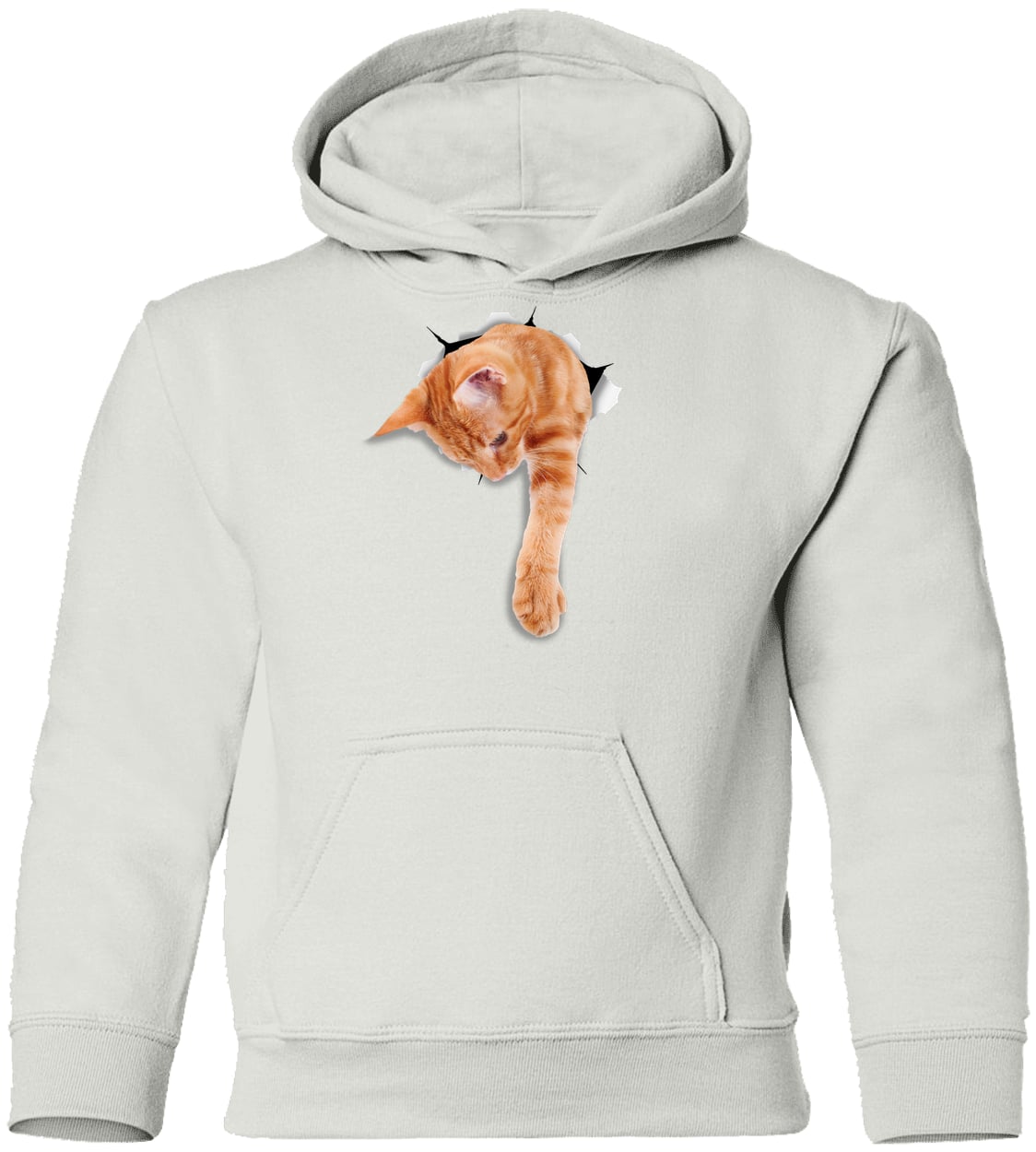 G185B Gildan Youth Pullover Hoodie - White