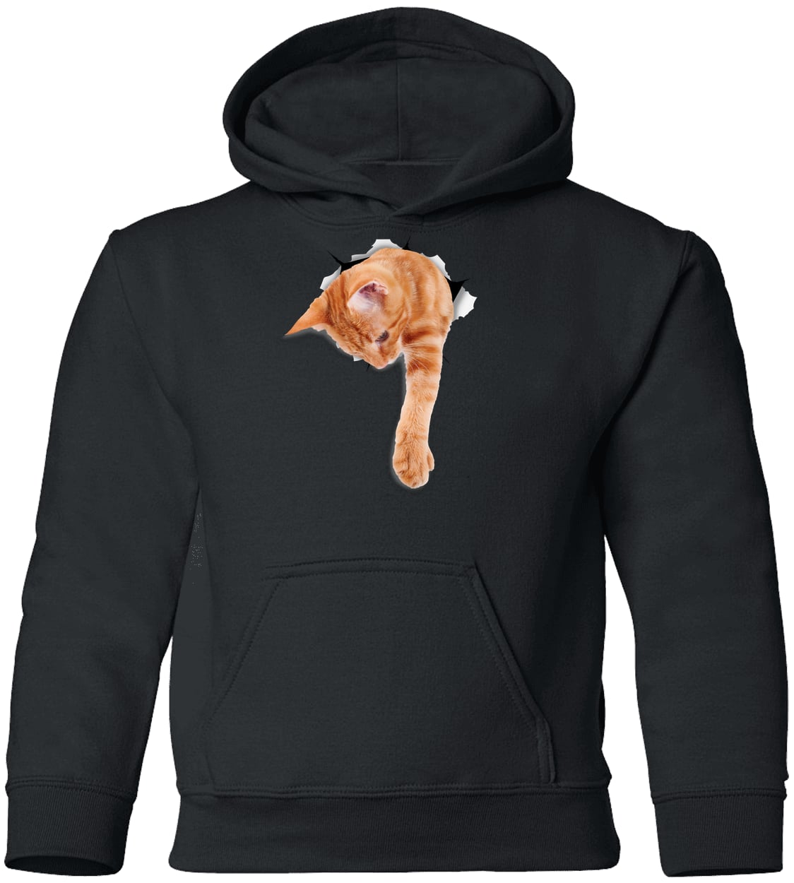 G185B Gildan Youth Pullover Hoodie - Black