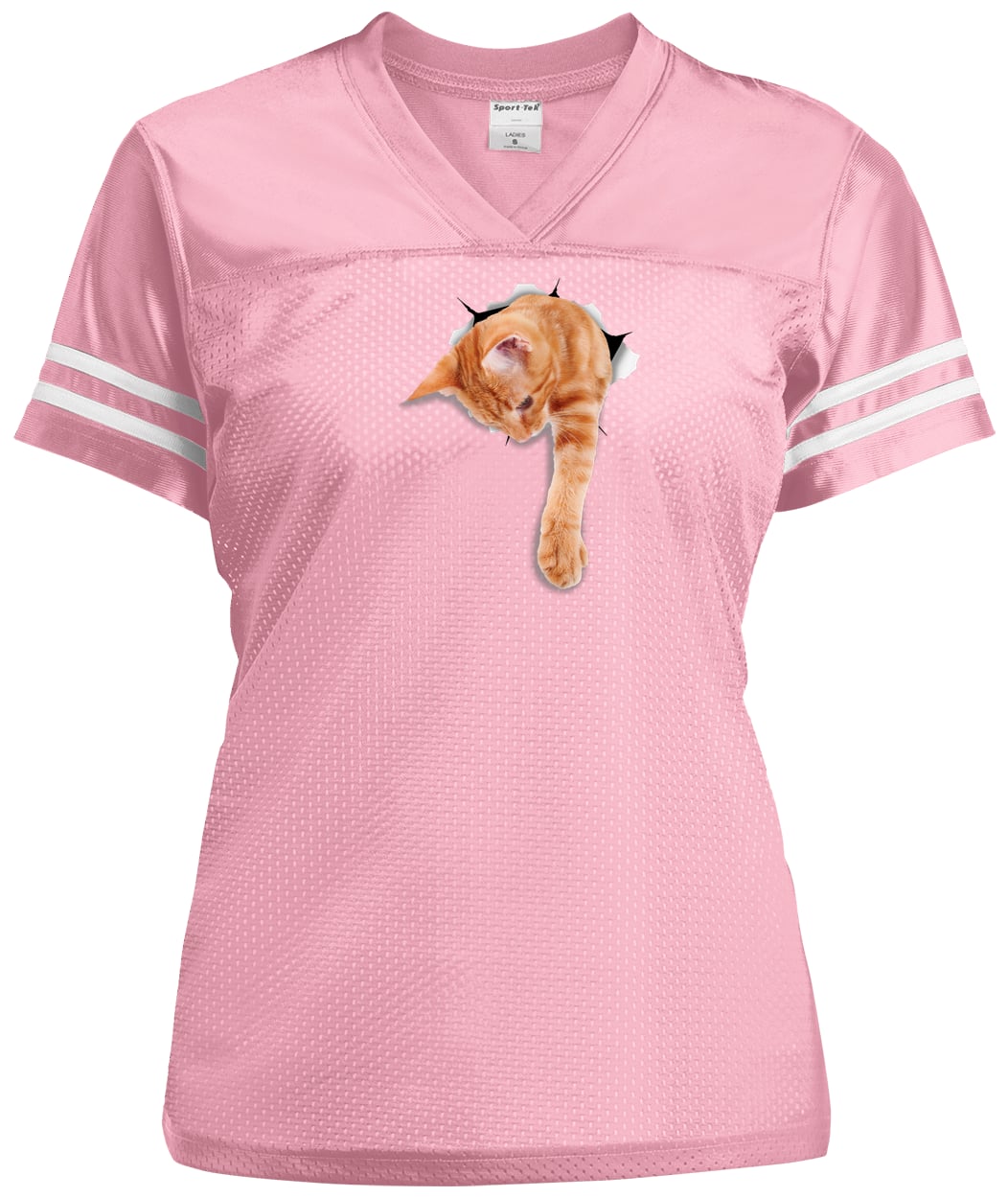 LST307 Sport-Tek Ladies' Replica Jersey - Light Pink/White
